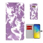 For Samsung Galaxy S10e Cloud Fog Pattern Horizontal Flip Leather Case with Holder & Card Slot & Wallet(Purple)
