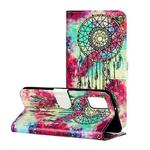 For Samsung Galaxy A32 4G Colored Drawing Marble Pattern Horizontal Flip PU Leather Case with Holder & Card Slots & Wallet(Butterfly Wind Chimes)
