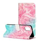 For Samsung Galaxy A32 4G Colored Drawing Marble Pattern Horizontal Flip PU Leather Case with Holder & Card Slots & Wallet(Pink Seawater)