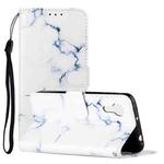 For Samsung Galaxy Xcover 5 Colored Drawing Marble Pattern Horizontal Flip PU Leather Case with Holder & Card Slots & Wallet(White Marble)