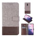 For OnePlus 7 MUXMA MX102 Horizontal Flip Canvas Leather Case with Stand & Card Slot & Wallet Function(Brown)