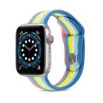 Rainbow Silicone Strap Watch Band For Apple Watch Series 7 45mm / 6 & SE & 5 & 4 44mm / 3 & 2 & 1 42mm(5)