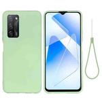 For OPPO A55 5G / A54 4G Pure Color Liquid Silicone Shockproof Full Coverage Case(Green)