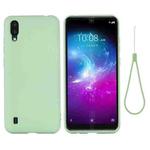 For ZTE A5 2020 Pure Color Liquid Silicone Shockproof Full Coverage Case(Green)