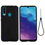 For ZTE A7 2020 Pure Color Liquid Silicone Shockproof Full Coverage Case(Black)