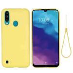 For ZTE A7 2020 Pure Color Liquid Silicone Shockproof Full Coverage Case(Yellow)