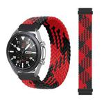 For Garmin Vivoactive 3 Adjustable Nylon Braided Elasticity Watch Band, Size:125mm(Red Black)