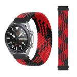 For Garmin Vivoactive 3 Adjustable Nylon Braided Elasticity Watch Band, Size:135mm(Red Black)