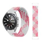 For Garmin Vivoactive 3 Adjustable Nylon Braided Elasticity Watch Band, Size:135mm(Pink White)
