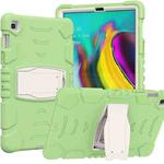 3-Layer Protection Screen Frame + PC + Silicone Shockproof Combination Case with Holder For Samsung Galaxy Tab S5e T720(Matcha Green)