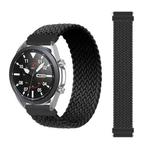 For Samsung Galaxy Watch 42mm Adjustable Nylon Braided Elasticity Watch Band, Size:125mm(Black)