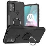 For Motorola  Moto G30 Armor Bear Shockproof PC + TPU Protective Case with Ring Holder(Black)
