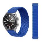 For Samsung Galaxy Watch 46mm Adjustable Nylon Braided Elasticity Watch Band, Size:125mm(Blue)
