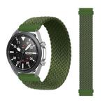 For Samsung Galaxy Watch 46mm Adjustable Nylon Braided Elasticity Watch Band, Size:155mm(Army Green)