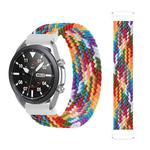 For Samsung Galaxy Watch 3 45mm Adjustable Nylon Braided Elasticity Watch Band, Size:155mm(Rainbow)