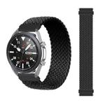 For Samsung Galaxy Watch Active / Active2 40mm / Active2 44mm Adjustable Nylon Braided Elasticity Watch Band, Size:145mm(Black)