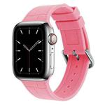 Bamboo Joint Silicone Watch Band For Apple Watch Ultra 49mm / Series 8&7 45mm / SE 2&6&SE&5&4 44mm / 3&2&1 42mm(Pink)
