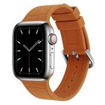 Bamboo Joint Silicone Watch Band For Apple Watch Ultra 49mm / Series 8&7 45mm / SE 2&6&SE&5&4 44mm / 3&2&1 42mm(Brown)