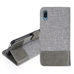 For Huawei Y6 Pro (2019) MUXMA MX102 Horizontal Flip Canvas Leather Case with Stand & Card Slot & Wallet Function(Grey)