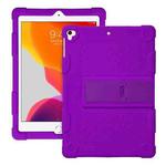 All-inclusive Silicone Shockproof Case with Holder For iPad 9.7 2018/2017 / Air 2 / Air / Pro 9.7 2016(Purple)