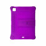All-inclusive Silicone Shockproof Case with Holder For iPad Pro 12.9 2021 / 2020(Purple)