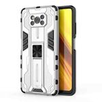 For Xiaomi Poco X3 NFC Supersonic PC + TPU Shock-proof Case with Holder(Silver)