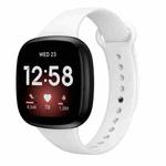 For Fitbit Versa 3 Silicone Watch Band(White)