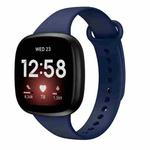 For Fitbit Versa 3 Silicone Watch Band(Midnight Blue)