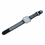 For Fitbit Versa 3 Two-color Silicone Watch Band(Black White)