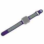 For Fitbit Versa 3 Two-color Silicone Watch Band(Purple Green)