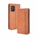 For ASUS Zenfone 8 / ZS590KS Magnetic Buckle Retro Crazy Horse Texture Horizontal Flip Leather Case with Holder & Card Slots & Photo Frame(Brown)
