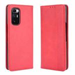For Xiaomi Mi Mix Fold Magnetic Buckle Retro Crazy Horse Texture Horizontal Flip Leather Case with Holder & Card Slots & Photo Frame(Red)