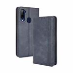 For ZTE Libero 5G Magnetic Buckle Retro Crazy Horse Texture Horizontal Flip Leather Case with Holder & Card Slots & Photo Frame(Blue)