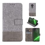 For Motorola Moto G7 Plus MUXMA MX102 Horizontal Flip Canvas Leather Case with Stand & Card Slot & Wallet Function(Grey)