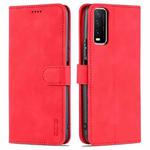 For vivo Y20 / iQOO U1x AZNS Skin Feel Calf Texture Horizontal Flip Leather Case with Card Slots & Holder & Wallet((Red)