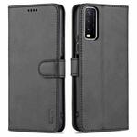 For vivo Y20 / iQOO U1x AZNS Skin Feel Calf Texture Horizontal Flip Leather Case with Card Slots & Holder & Wallet((Black)