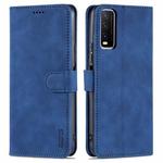 For vivo Y20 / iQOO U1x AZNS Skin Feel Calf Texture Horizontal Flip Leather Case with Card Slots & Holder & Wallet((Blue)