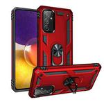 For Samsung Galaxy A82 5G Shockproof TPU + PC Protective Case with 360 Degree Rotating Holder(Red)