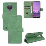 For Nokia 1.4 Solid Color Skin Feel Magnetic Buckle Horizontal Flip Calf Texture PU Leather Case with Holder & Card Slots & Wallet(Green)