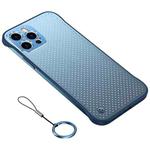 For iPhone 12 Pro Metal Lens Hole Heat Dissipation Protective Case(Blue)