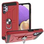 For Samsung Galaxy A32 5G War-god Armor TPU + PC Shockproof Magnetic Protective Case with Ring Holder(Red)