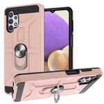 For Samsung Galaxy A32 5G War-god Armor TPU + PC Shockproof Magnetic Protective Case with Ring Holder(Rose Gold)