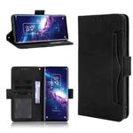 For TCL 20 Pro 5G Skin Feel Calf Pattern Horizontal Flip Leather Case with Holder & Card Slots & Photo Frame(Black)