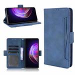 For vivo V21 5G / 4G Skin Feel Calf Pattern Horizontal Flip Leather Case with Holder & Card Slots & Photo Frame(Blue)