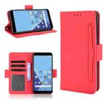 For Wiko Y51 / Sunny 5 Lite Skin Feel Calf Pattern Horizontal Flip Leather Case with Holder & Card Slots & Photo Frame(Red)