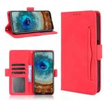 For Nokia X10 / X20 Skin Feel Calf Pattern Horizontal Flip Leather Case with Holder & Card Slots & Photo Frame(Red)