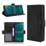 For Sony Xperia 5 III Skin Feel Calf Pattern Horizontal Flip Leather Case with Holder & Card Slots & Photo Frame(Black)