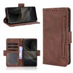 For Sony Xperia Ace II SO-41B Skin Feel Calf Pattern Horizontal Flip Leather Case with Holder & Card Slots & Photo Frame(Brown)