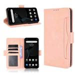 For ZTE Libero 5G Skin Feel Calf Pattern Horizontal Flip Leather Case with Holder & Card Slots & Photo Frame(Pink)