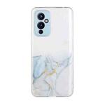 For OnePlus 9 Hollow Marble Pattern TPU Precise Hole Protective Case(Grey)